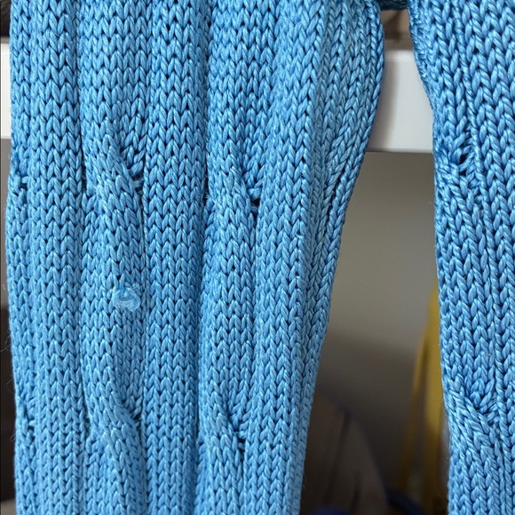 Ralph Lauren Women's Ombre Blue V-Neck Silk Sweater - Picture 8 of 10